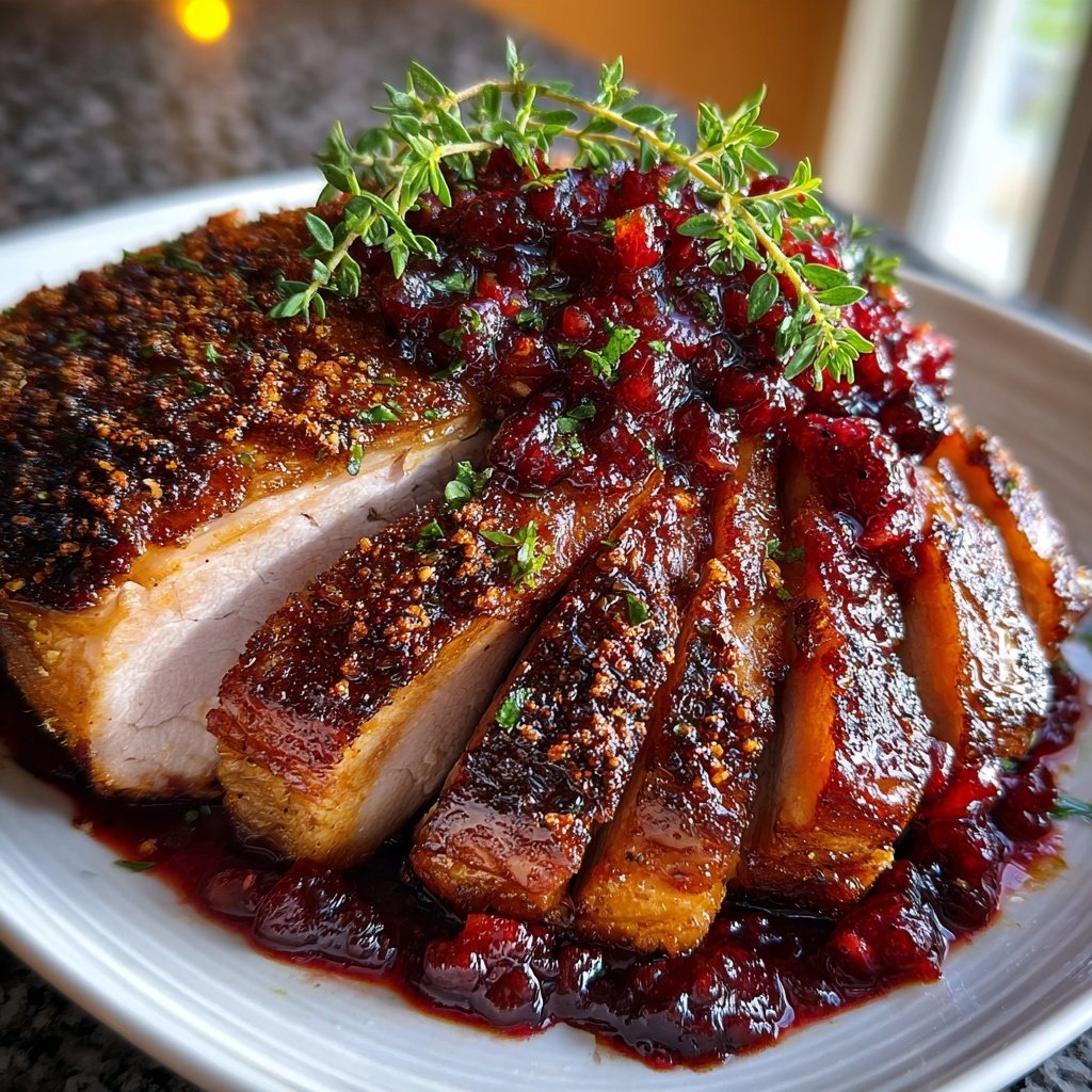 Schweinelendbraten Drei Beeren Salsa