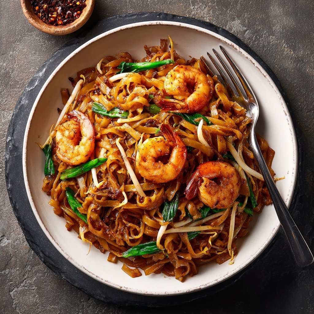 Char Kway Teow rauchige Nudeln