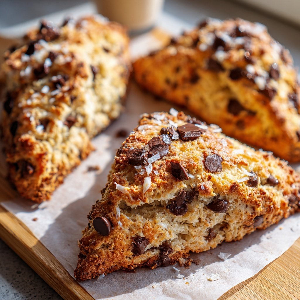 Schoko Chip Bananen Scones
