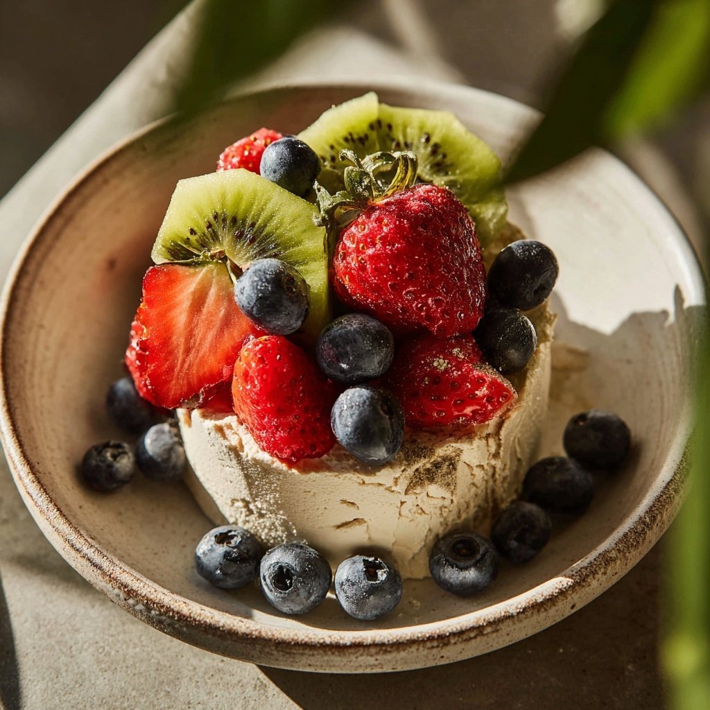 Hüttenkäse Obst Snack