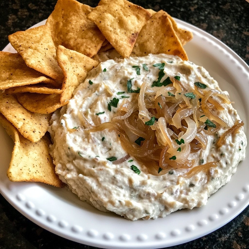 Karamellisierte Zwiebel Dip