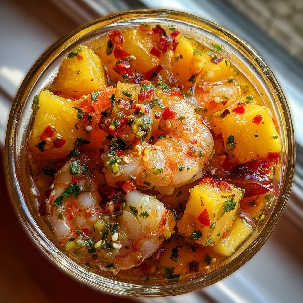 Garnelencocktail mit Mango und Chili