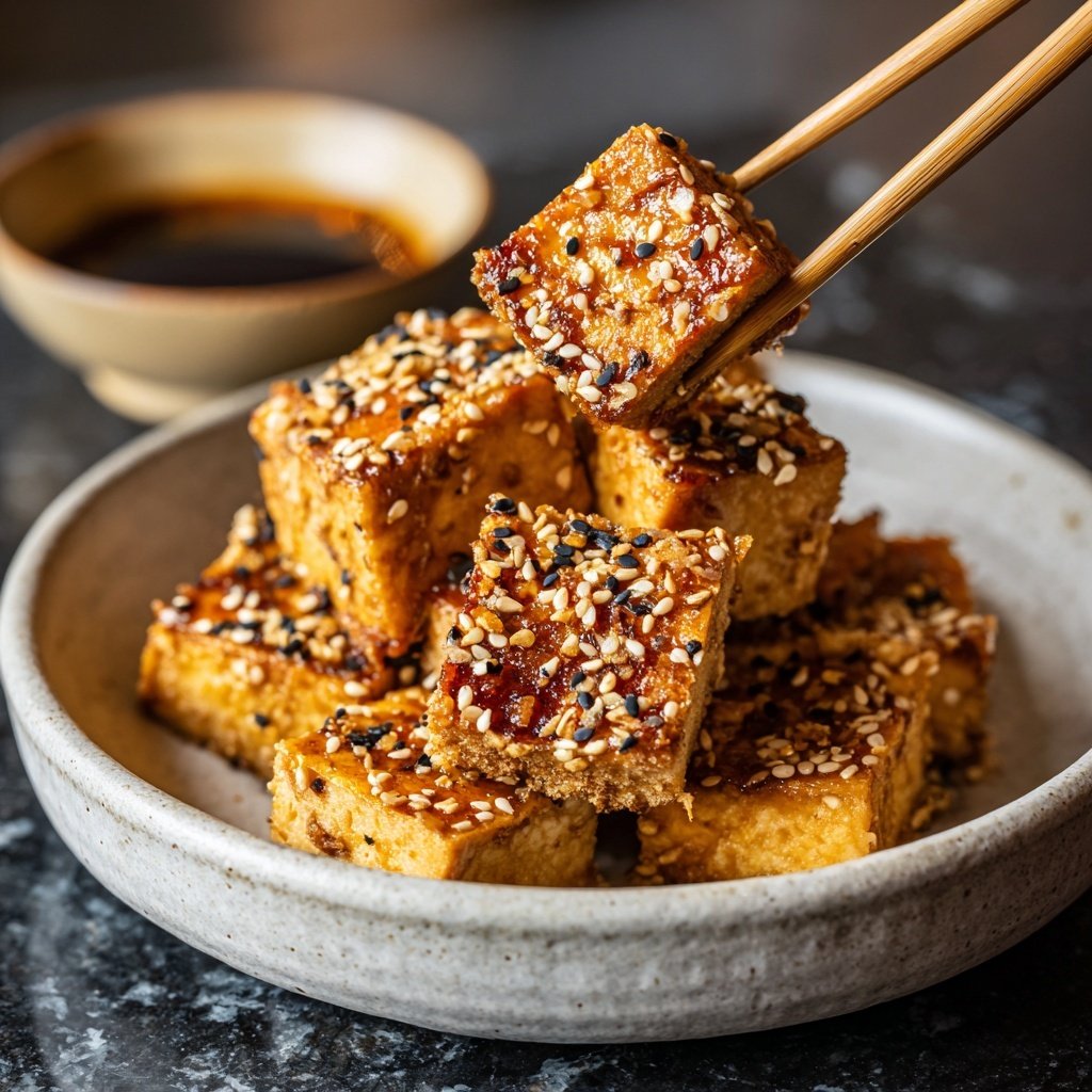 Knuspriger Tofu Mit Sesam