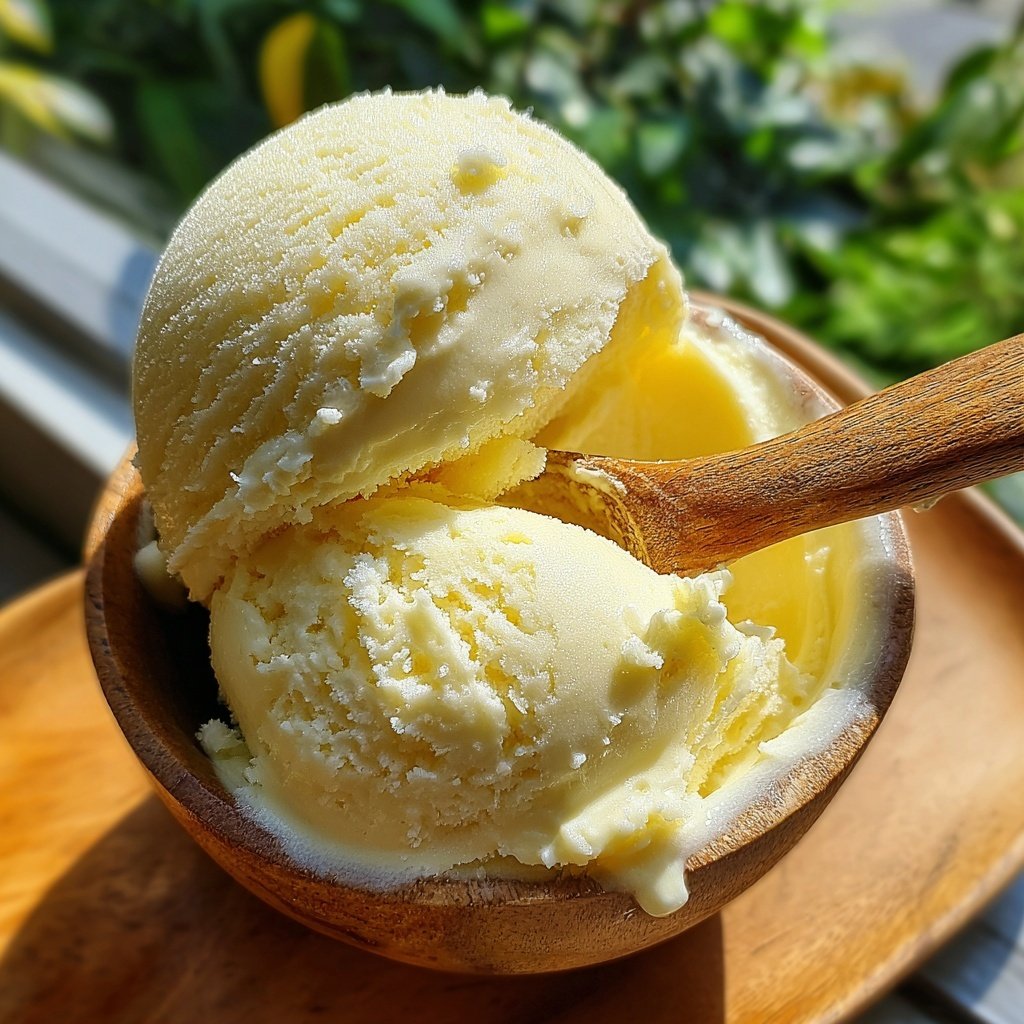 Meyer Zitronen Sorbet Erfrischung