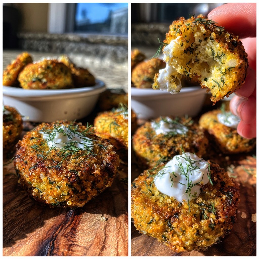 Mini Quinoa Fritters mit Dill
