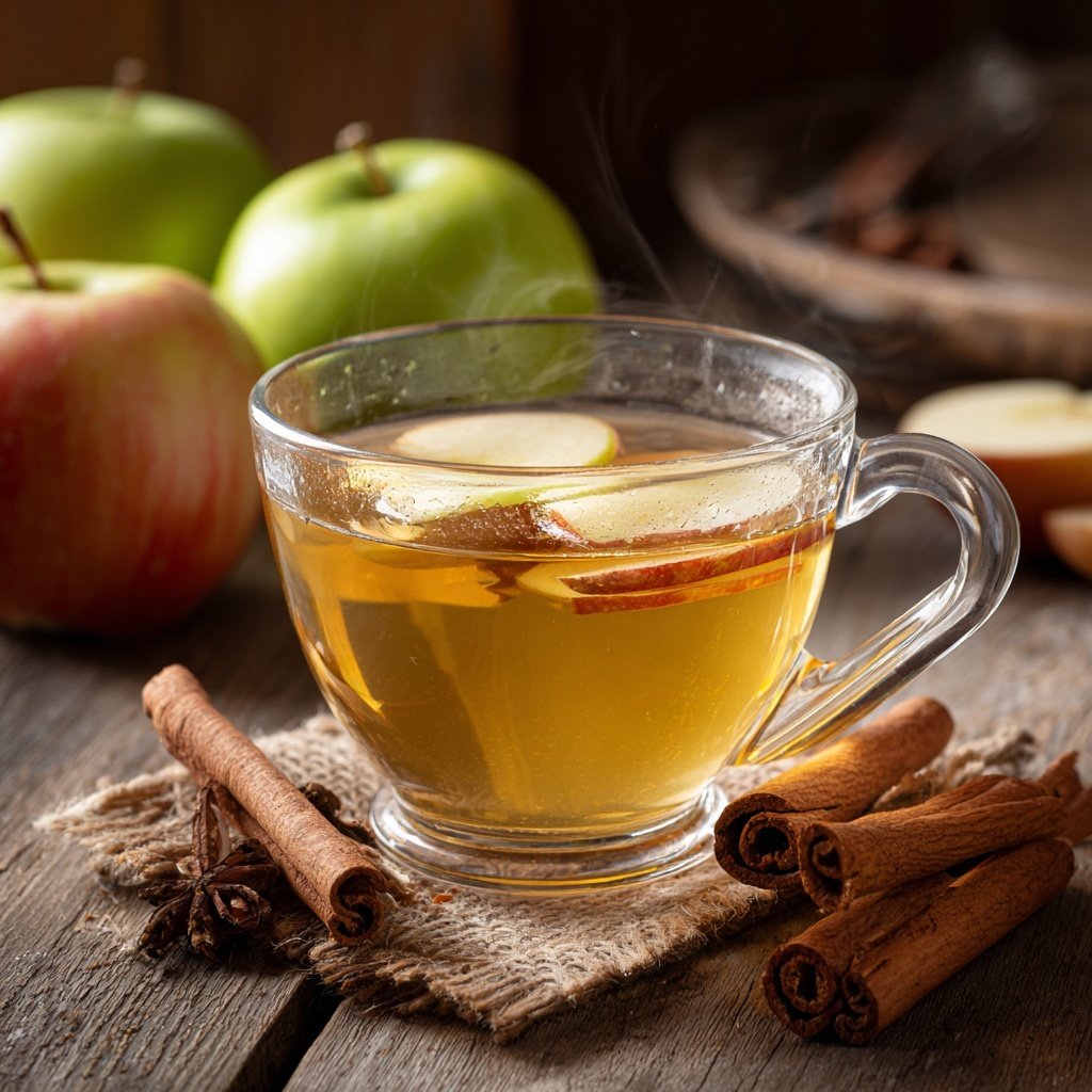 Löwenzahntee mit Zimt und Apfel