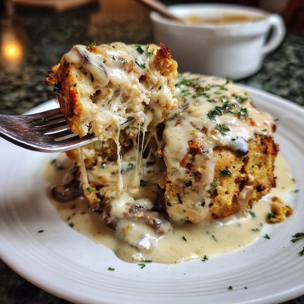 Thymian Parmesan Pilzsoße Huhn