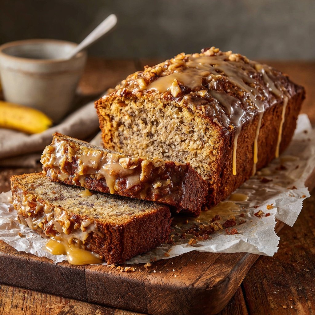 Bananenbrot mit Ahorn Glasur