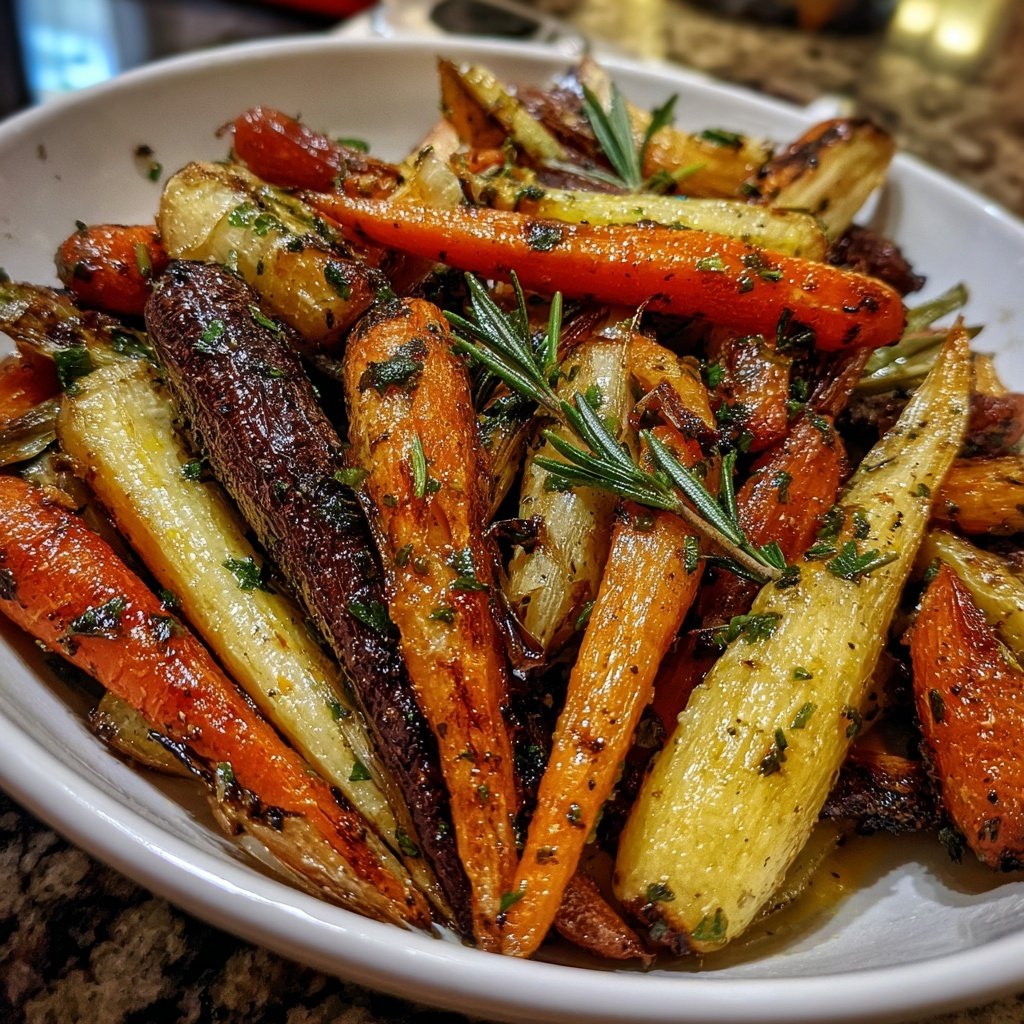 Gebratenes Wurzelgemüse mit Kräutern