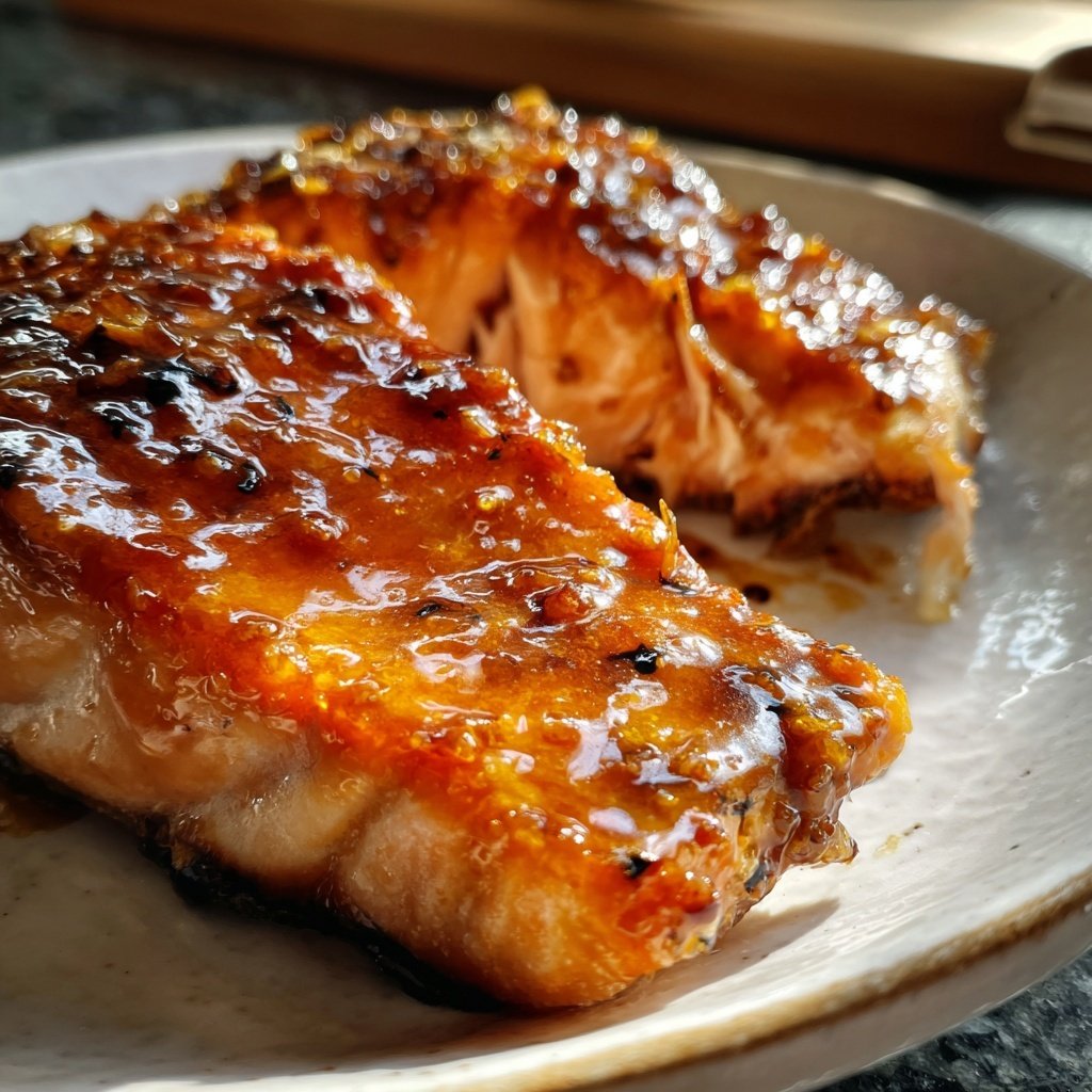 Yuzu Miso glasierter Lachs Filet