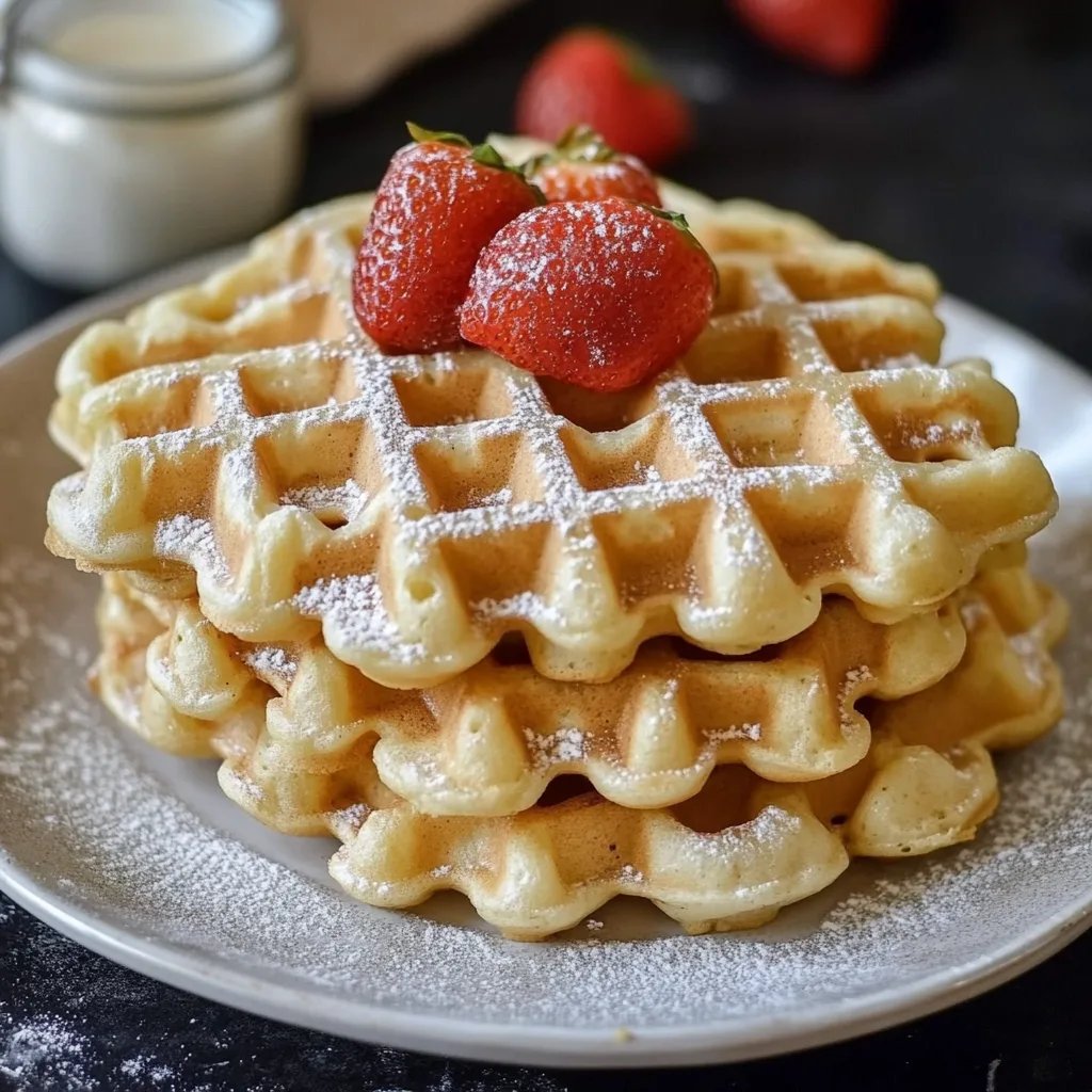 Mandel-Haferflocken-Waffeln über Nacht