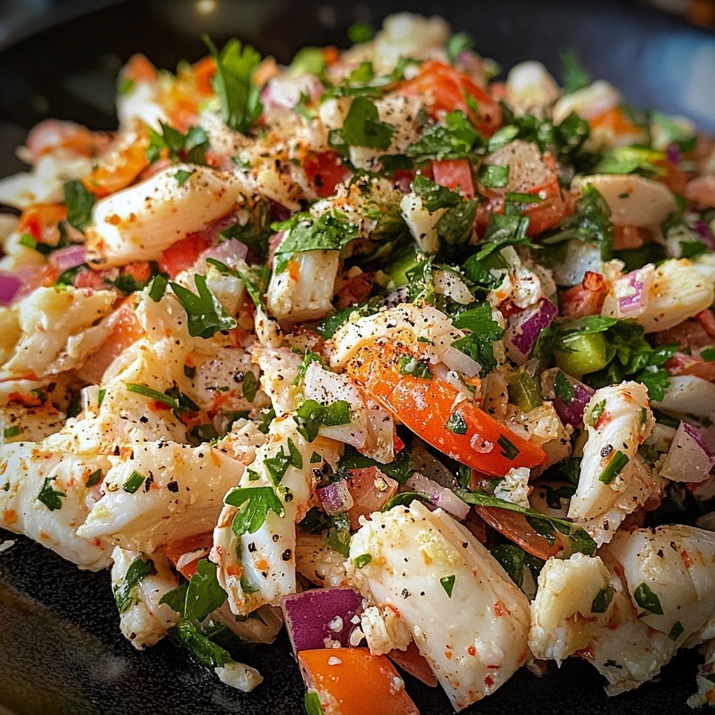 Würzige Krabben Salat Tapas