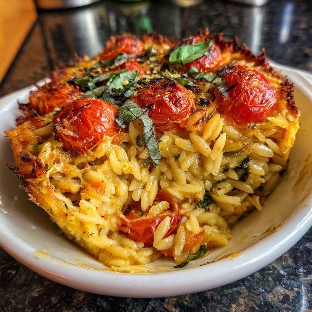 Tomaten Basilikum Ofen Orzo