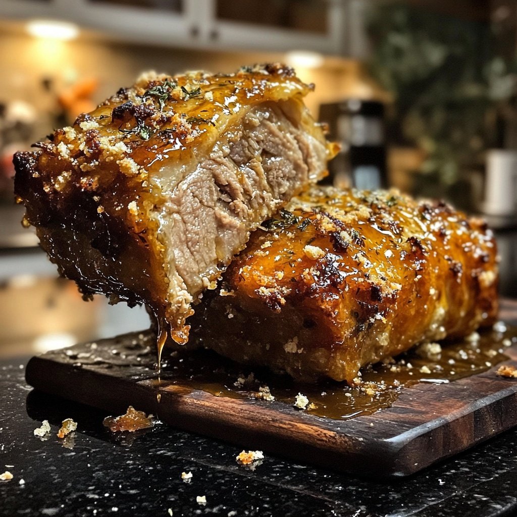 Glasiertes Weihnachtskrustenbraten