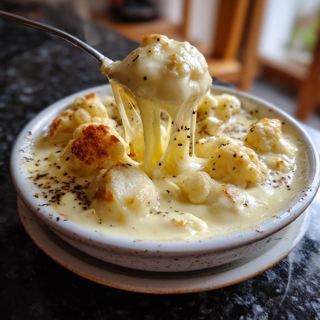 Käse Buffalo Blumenkohl Fondue