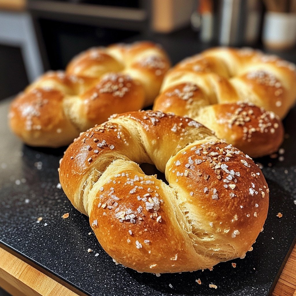 Hausgemachte weiche Brezeln