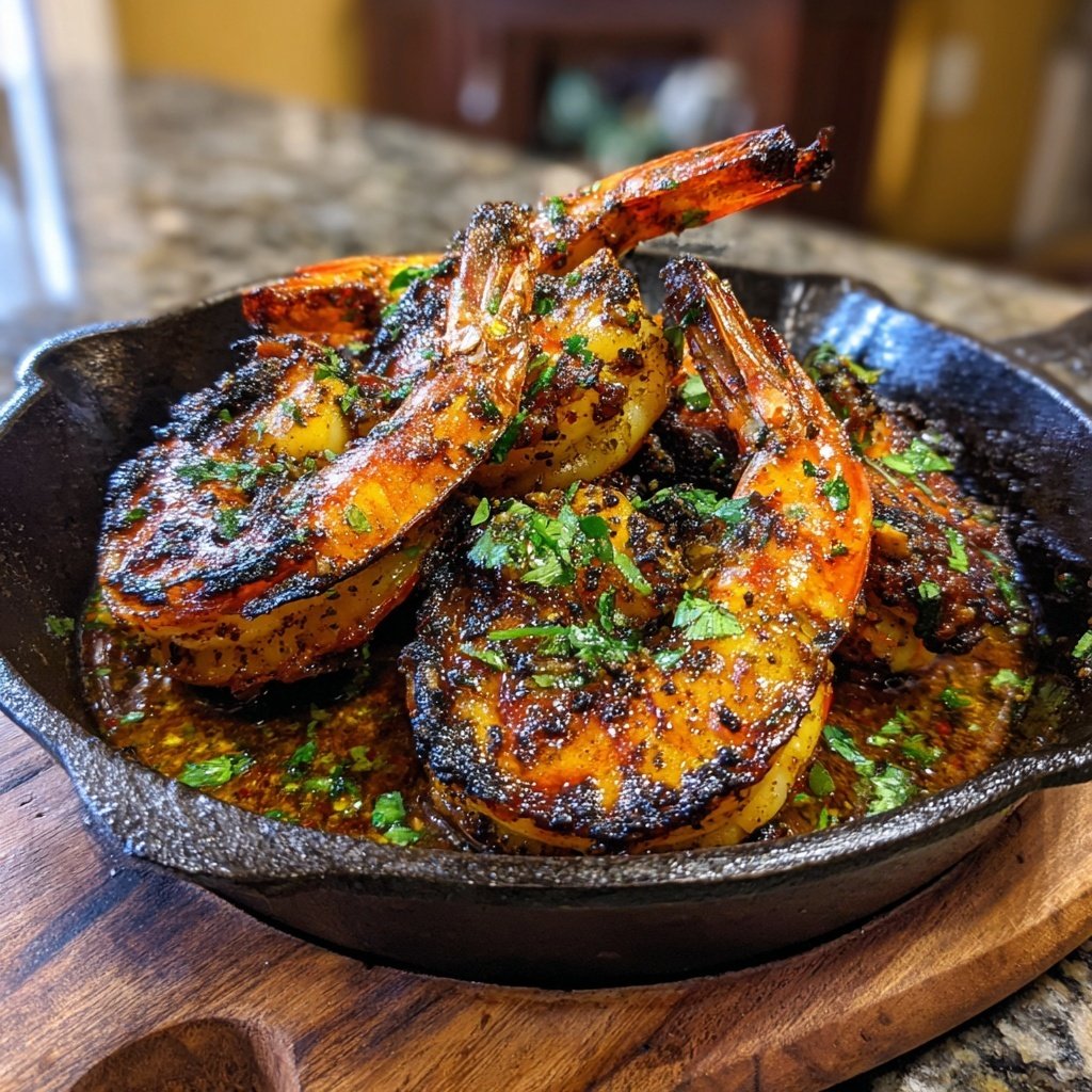 Steak und Garnelen Pfanne