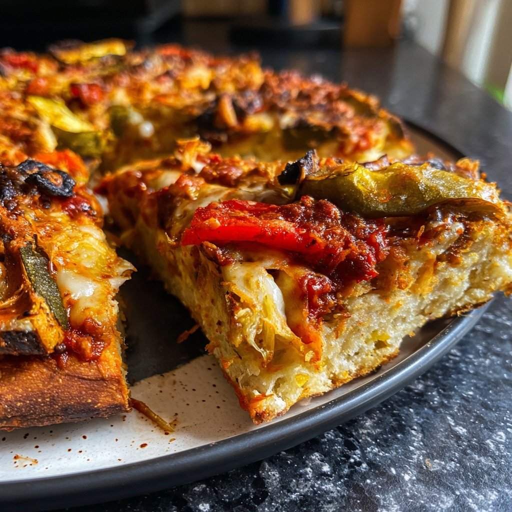 BBQ Gemüse Fladenbrot Pizza