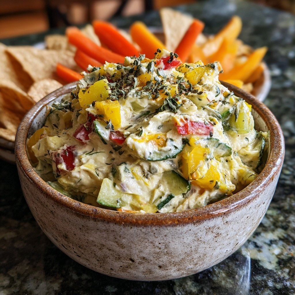 Hüttenkäse Gemüse Dip
