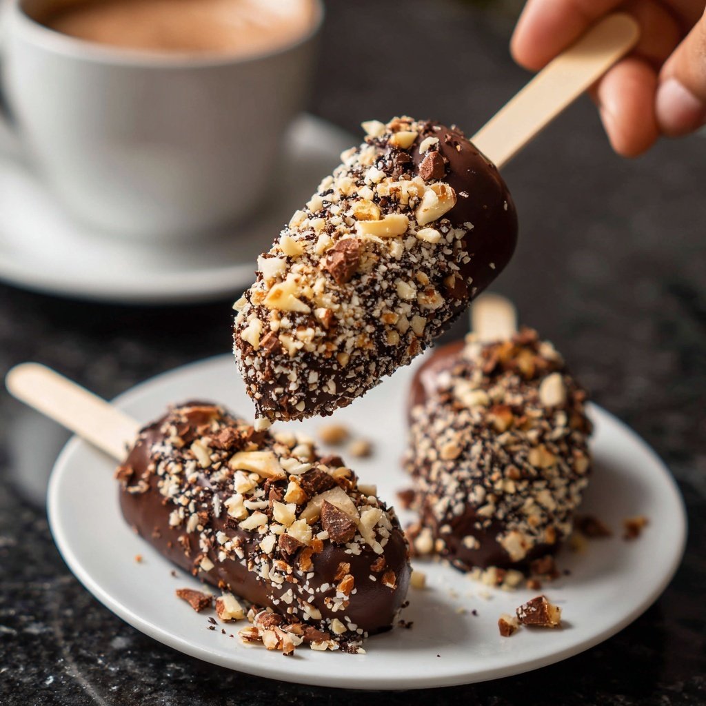 Gefrorene Schoko Bananen Pops