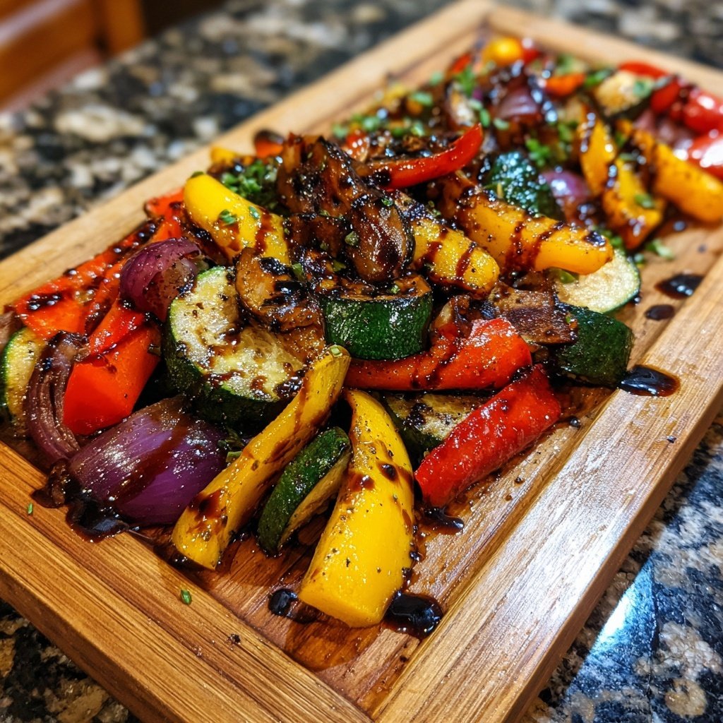 Balsamico-Glasierte Gemüse-Mischung