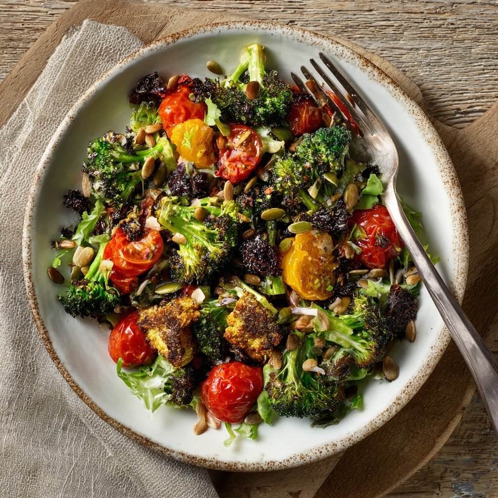 Kräftiger Brokkolisalat für das Mittagessen