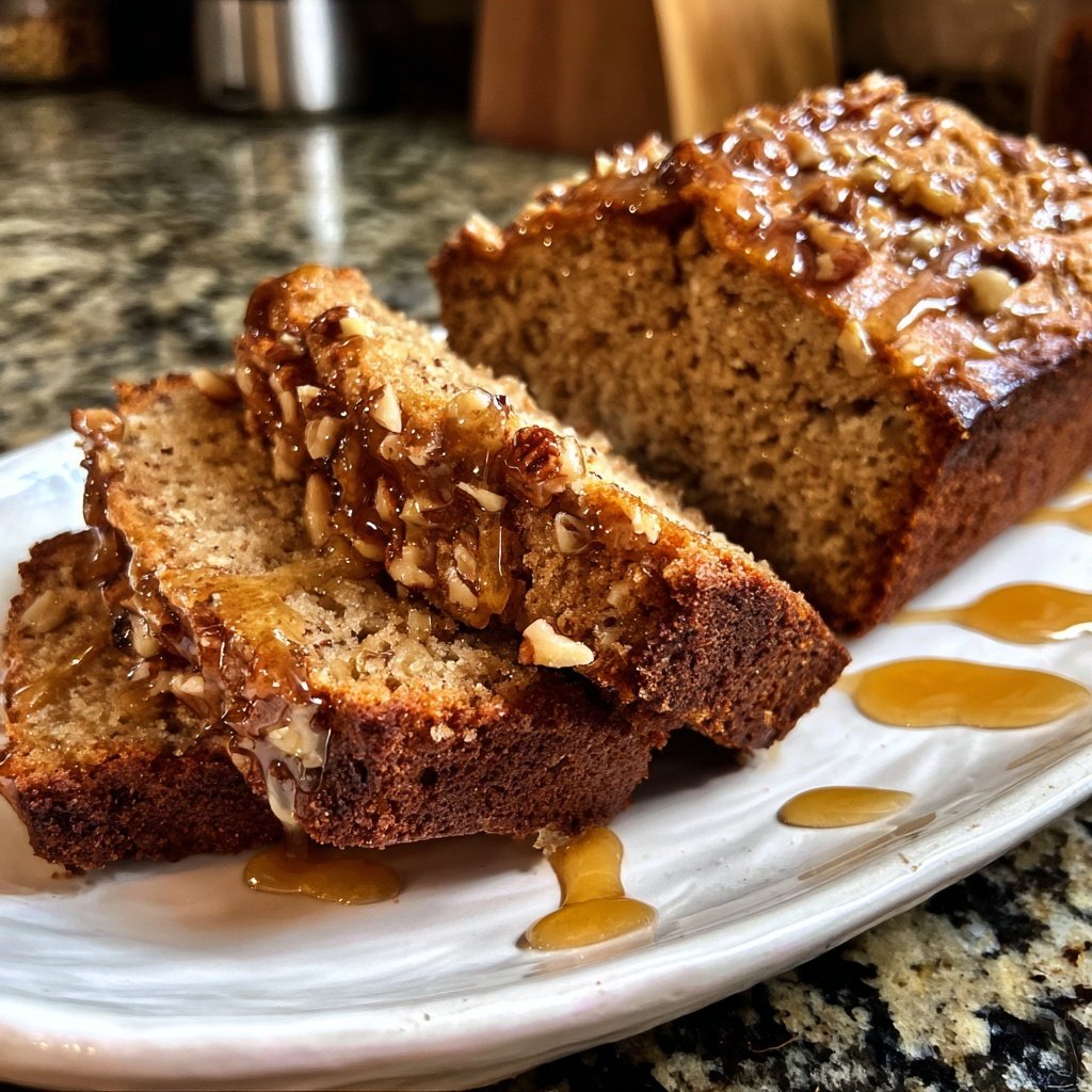 Bananen Nussbrote mit Honig Glasur